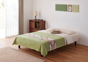 半額以下　ベッドスプレッド＆ベットスロー セット ベッドスプレッド＆スロー セット (ガーデングリーン)～～ | a.flat 風