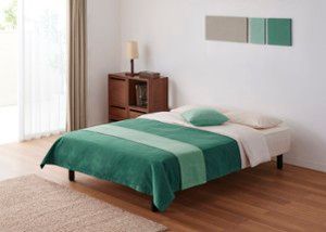 ベッドスプレッド　a.flat ミントグリーン ベッドスプレッド＆スロー セット (ガーデングリーン)～～ | a.flat 風