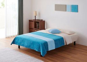 美品　a.flat エーフラット　ベッドスプレッド　グレージュ ベッド・ローベッド～リゾートライクな寝室を叶えるシリーズ～ | a