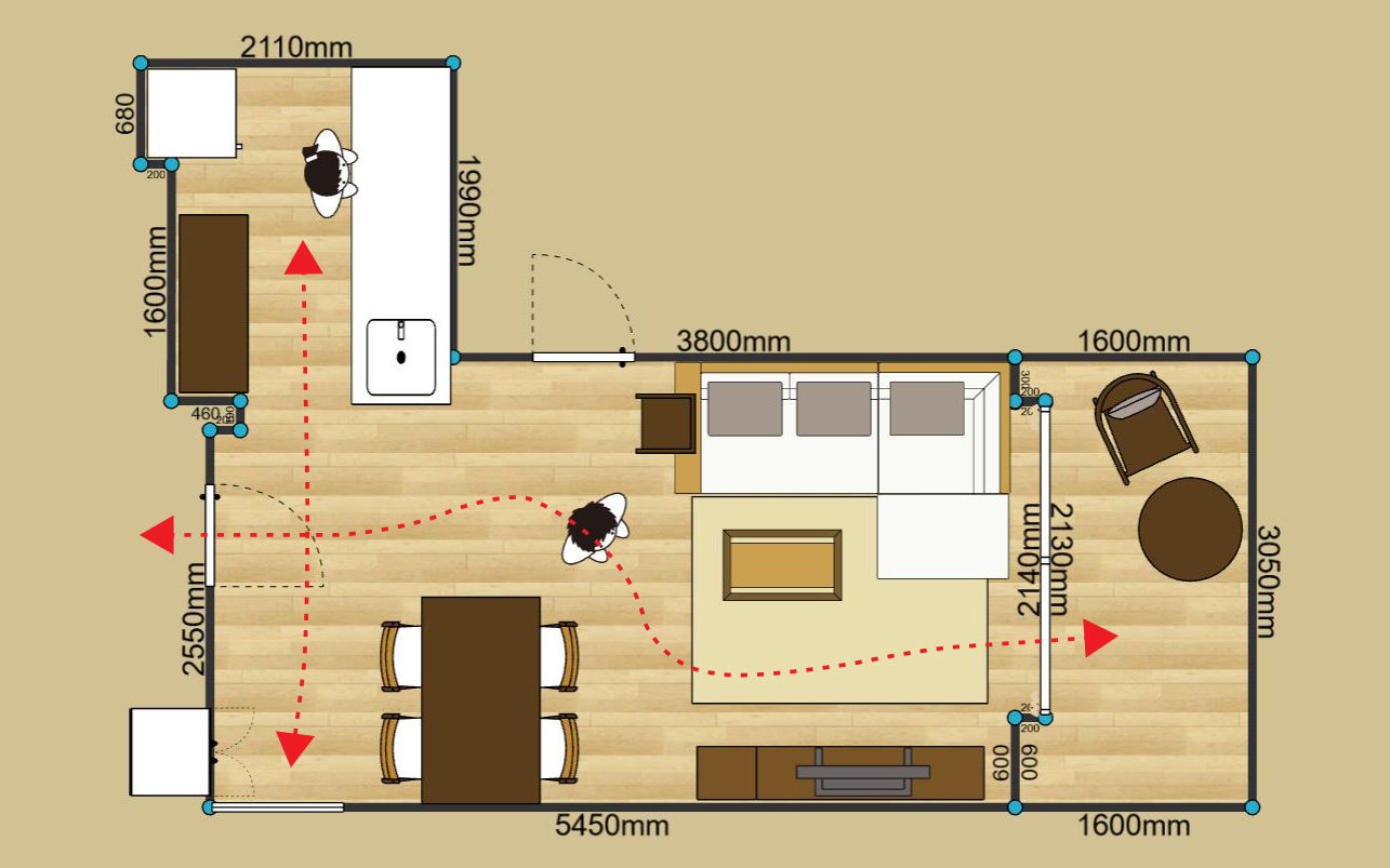 間取り図から家具の配置 レイアウトを3dシミュレーションで確認 A Flat その暮らしに アジアの風を 目黒通り 新宿 大阪梅田 グランフロント北館