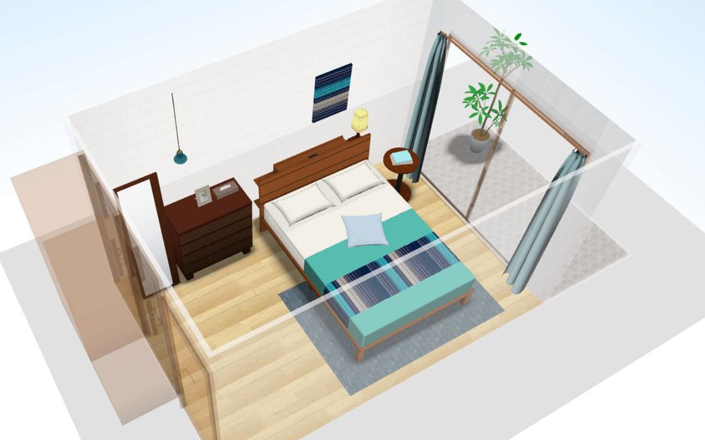 寝室の模様替えを効率よく行える3Dシミュレーション