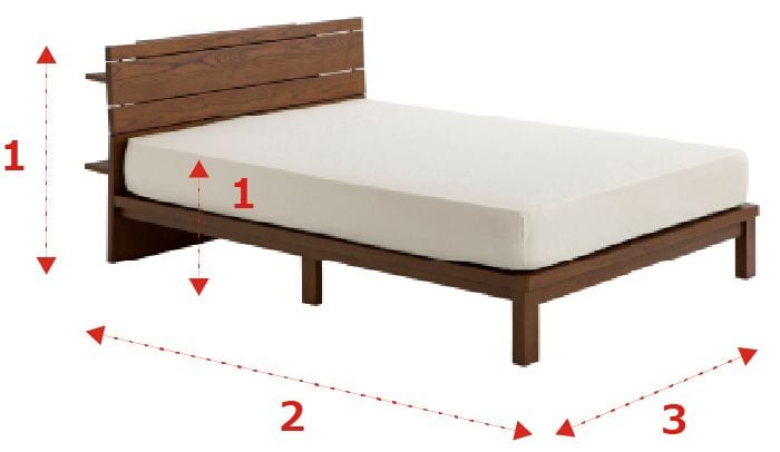 ベッドフレームの基本サイズ