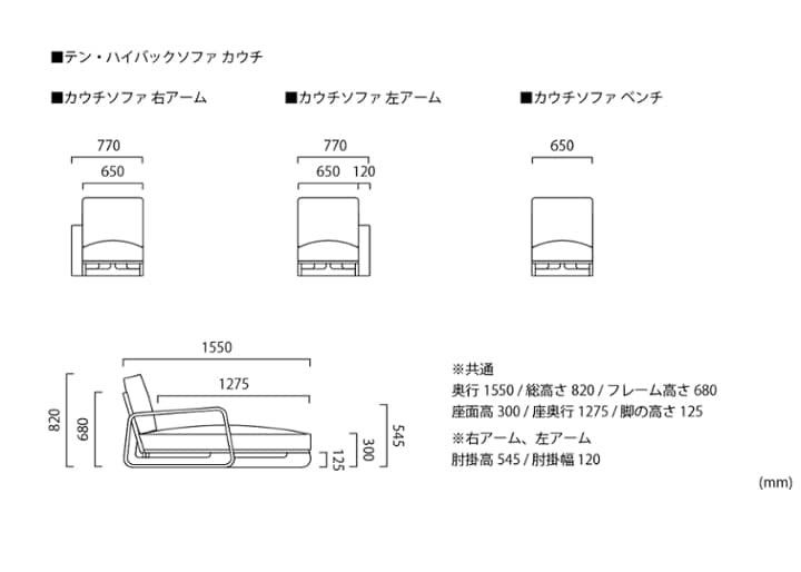 テン・ハイバックソファ カウチ：画像30