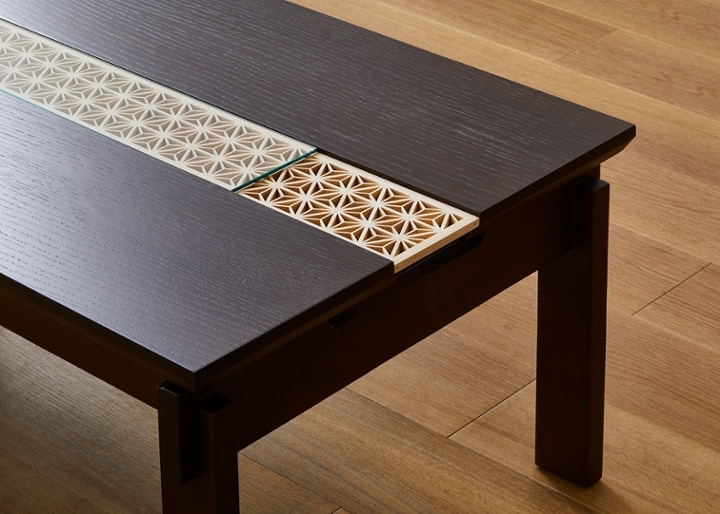 ハイクォリティ 組子細工 テーブル 座卓 伝統工芸品 - 机/テーブル