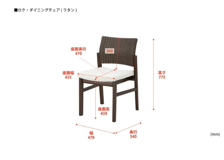 ロク・ダイニングチェア (ラタン)：画像43