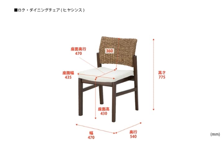ロク・ダイニングチェア (ヒヤシンス)：画像46