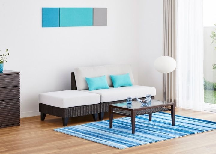 ラン・コンパクトソファ v01 セット (ラタン)：画像23