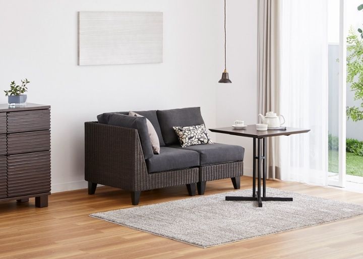 ラン・コンパクトソファ コーナー (ラタン)：画像13