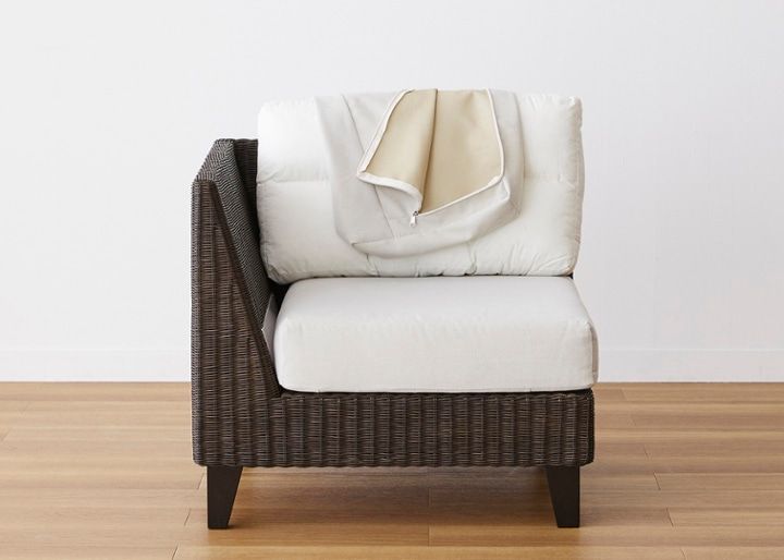 ラン・コンパクトソファ コーナー (ラタン)：画像25