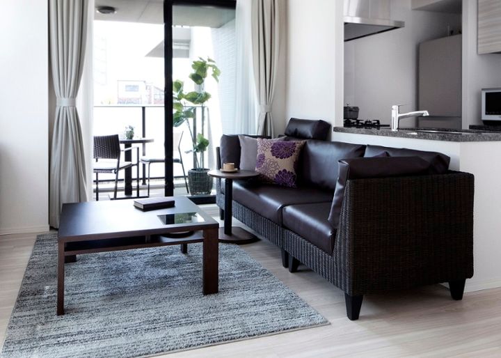 ラン・コンパクトソファ コーナー (ラタン)：画像8