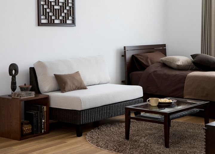 ラン・コンパクトソファ 2P 1100 ベンチ (ラタン)：画像21