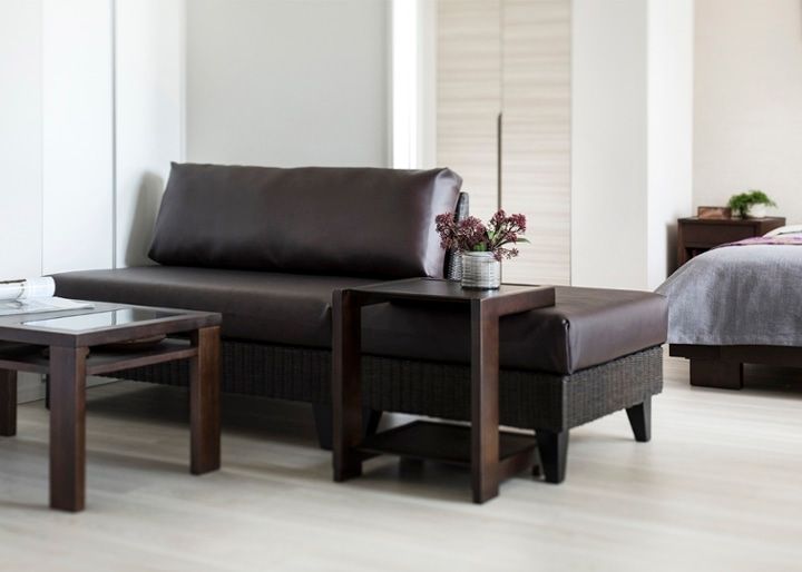 ラン・コンパクトソファ オットマン (ラタン)：画像10