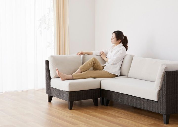 ラン・コンパクトソファ v05 コーナーセット (ラタン)：画像66