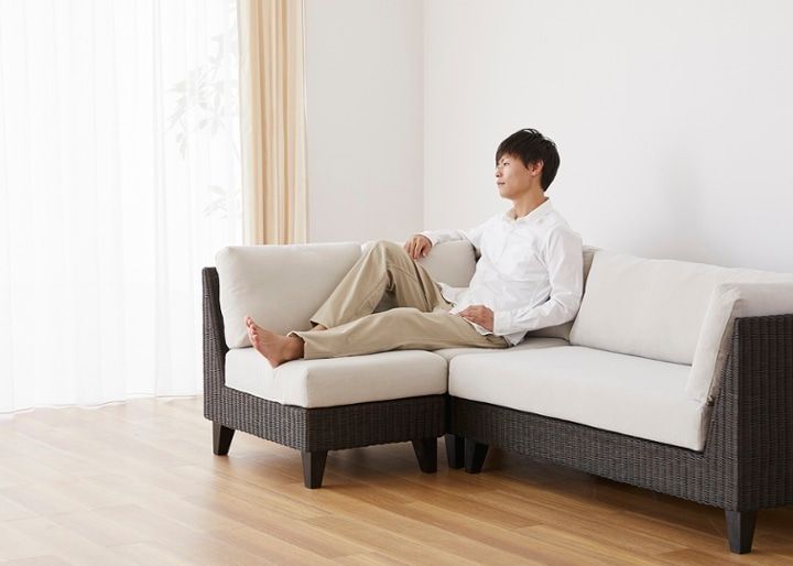 ラン・コンパクトソファ v05 コーナーセット (ラタン)：画像67