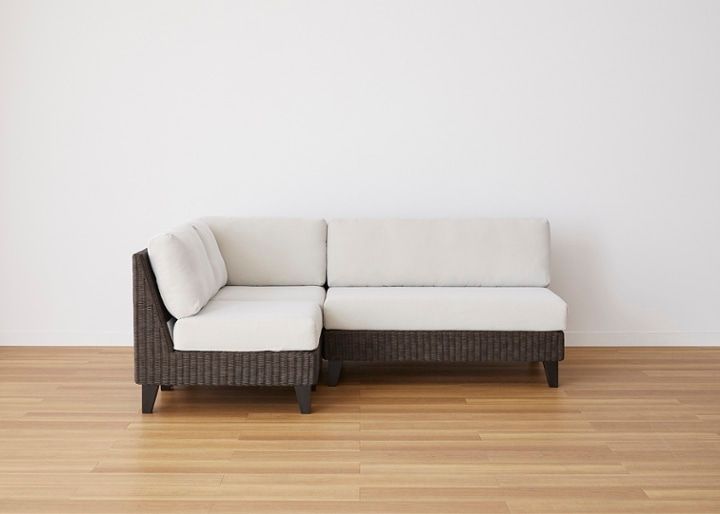 ラン・コンパクトソファ v05 コーナーセット (ラタン)：画像75