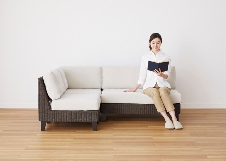 ラン・コンパクトソファ v05 コーナーセット (ラタン)：画像76