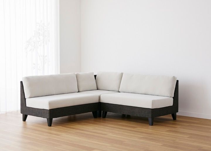 ラン・コンパクトソファ v05 コーナーセット (ラタン)：画像77