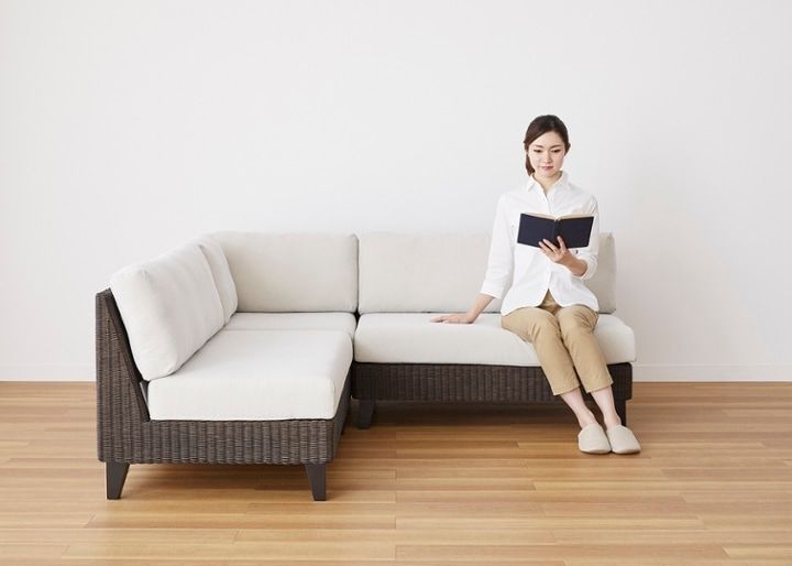 ラン・コンパクトソファ v05 コーナーセット (ラタン)：画像79