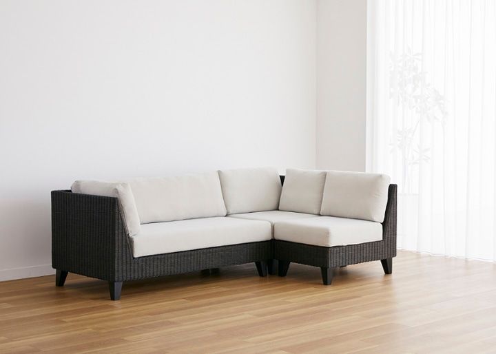 ラン・コンパクトソファ v05 コーナーセット (ラタン)：画像80