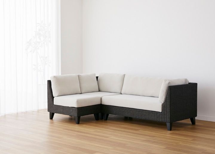ラン・コンパクトソファ v05 コーナーセット (ラタン)：画像82