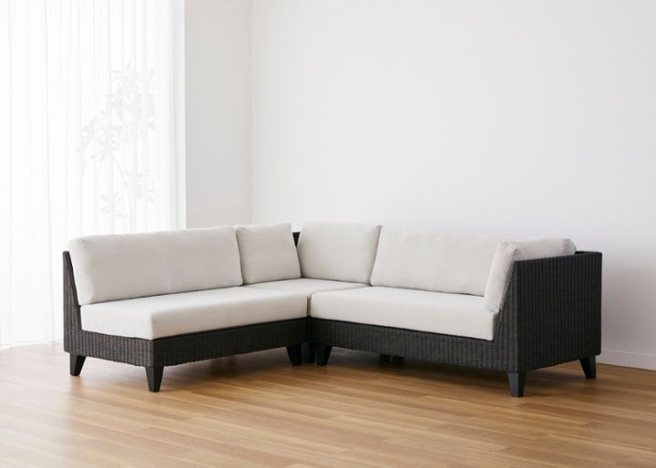 ラン・コンパクトソファ v05 コーナーセット (ラタン)：画像87