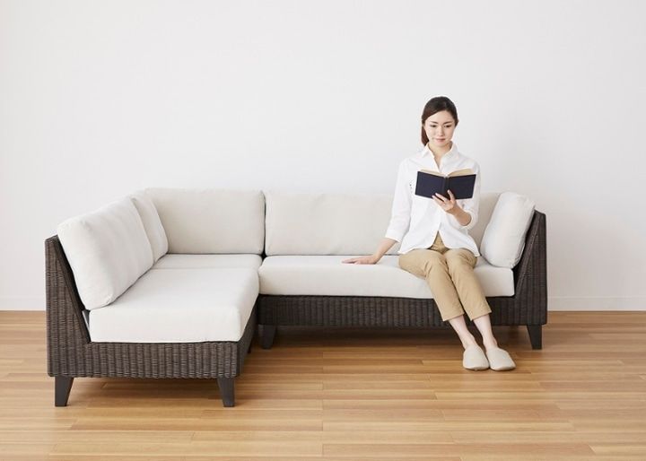 ラン・コンパクトソファ v05 コーナーセット (ラタン)：画像89