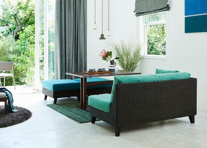 ラン・コンパクトソファ 2P片アーム (ラタン)：画像13