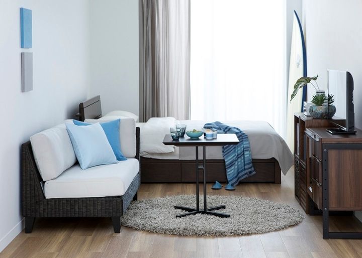 ラン・コンパクトソファ 2P片アーム (ラタン)：画像16