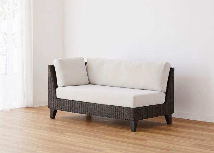 ラン・コンパクトソファ 2P片アーム (ラタン)：画像4