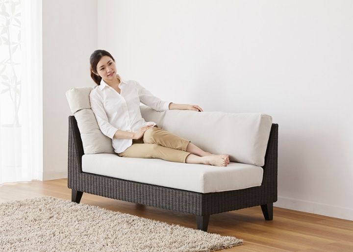 ラン・コンパクトソファ 2P片アーム (ラタン)：画像50