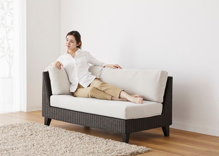 ラン・コンパクトソファ 2P片アーム (ラタン)：画像57