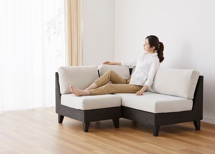 ラン・コンパクトソファ 2P片アーム (ラタン)：画像61