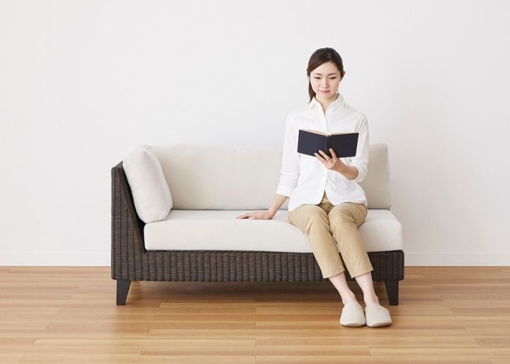 ラン・コンパクトソファ 2P片アーム (ラタン)：画像69