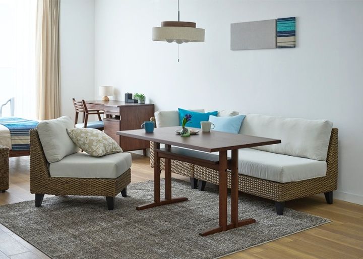 ラン・コンパクトソファ 2P 1100 ベンチ (ヒヤシンス)：画像2