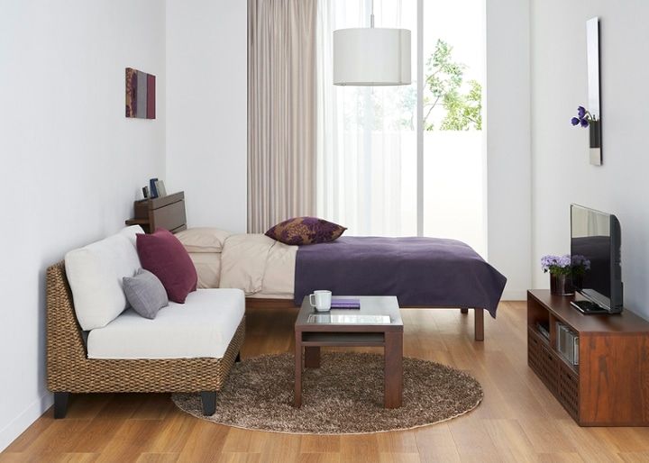 ラン・コンパクトソファ 2P 1100 ベンチ (ヒヤシンス)：画像5