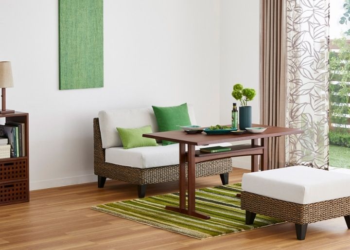 ラン・コンパクトソファ オットマン (ヒヤシンス)：画像10