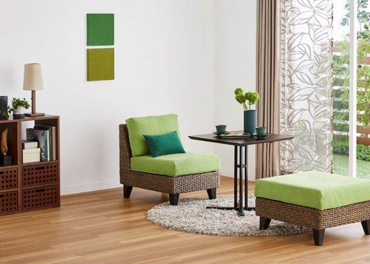 ラン・コンパクトソファ オットマン (ヒヤシンス)：画像13