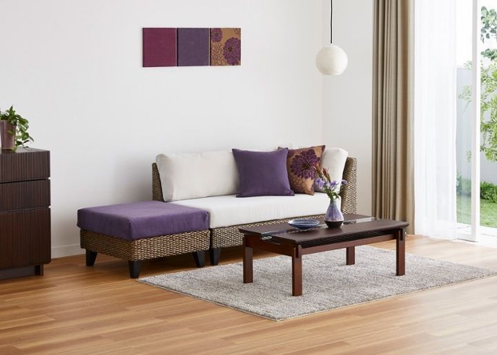 ラン・コンパクトソファ オットマン (ヒヤシンス)：画像16