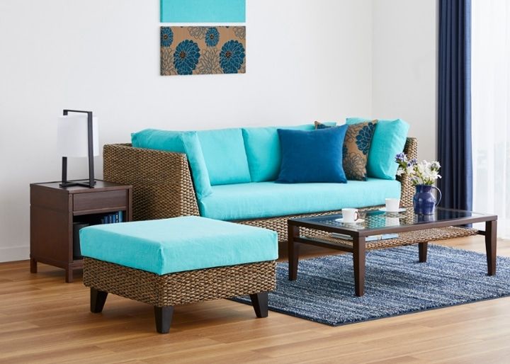 ラン・コンパクトソファ オットマン (ヒヤシンス)：画像8