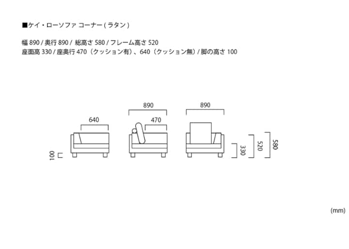 ケイ・ローソファ コーナー (ラタン)：画像25