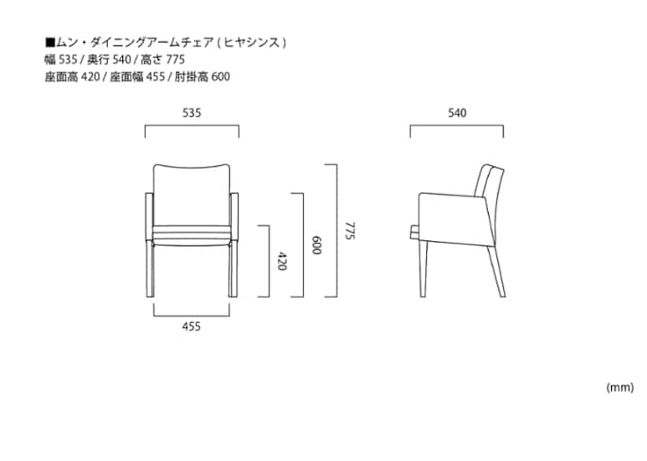 ムン・ダイニングアームチェア (ヒヤシンス)：画像48