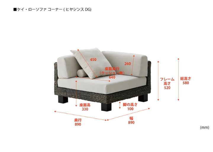 ケイ・ローソファ コーナー (ヒヤシンスDG)：画像23