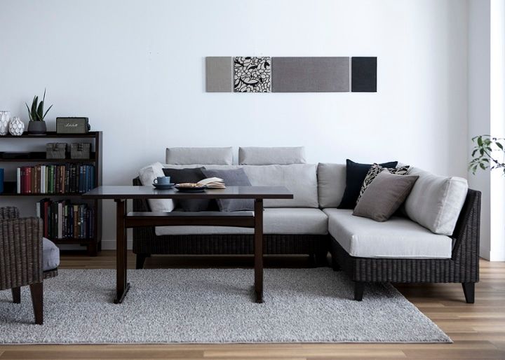 モク・ソファダイニングテーブル 1200:画像1