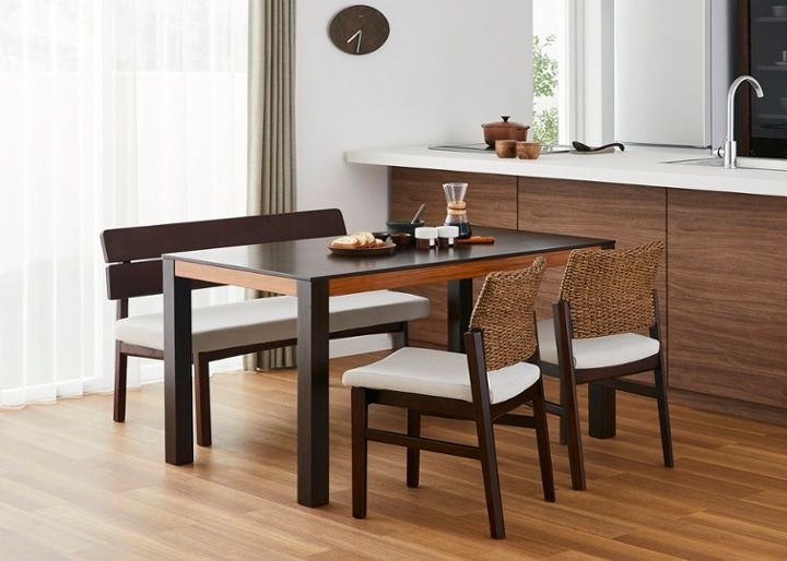 ウッド・ダイニングベンチv02・背付：画像39