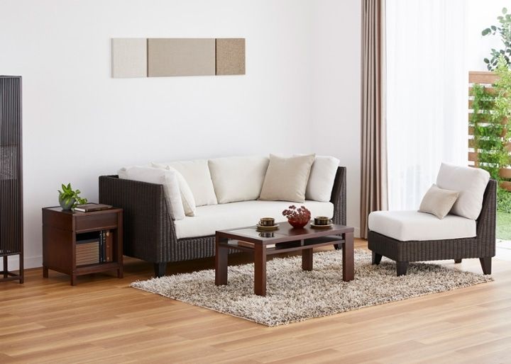 ラン・コンパクトソファ v03 コーナーセット (ラタン)：画像18