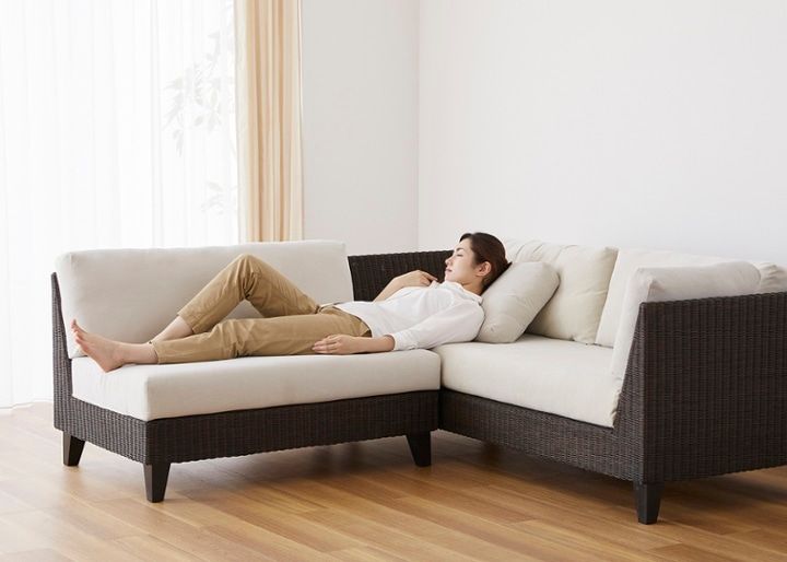 ラン・コンパクトソファ v03 コーナーセット (ラタン)：画像46