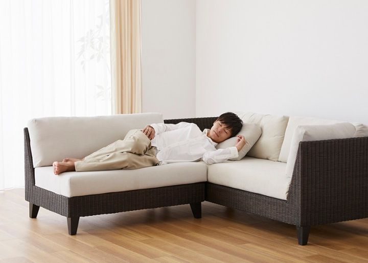 ラン・コンパクトソファ v03 コーナーセット (ラタン)：画像47