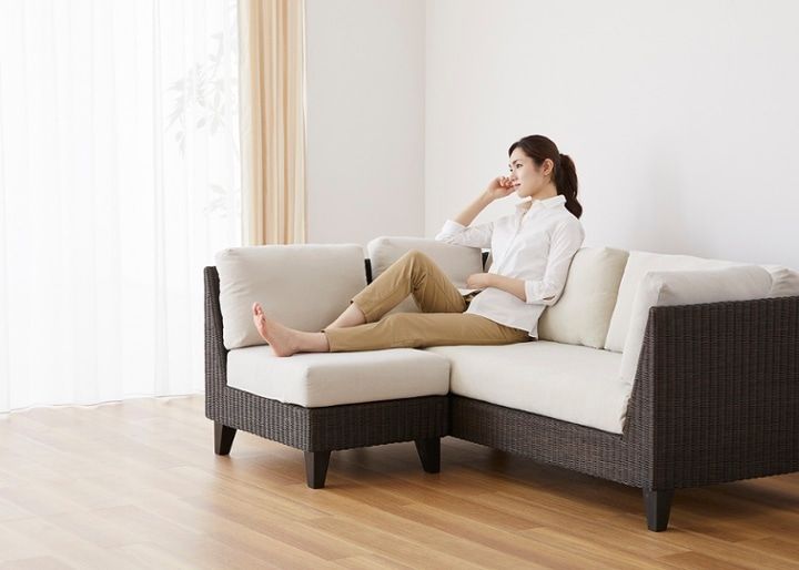 ラン・コンパクトソファ v03 コーナーセット (ラタン)：画像48