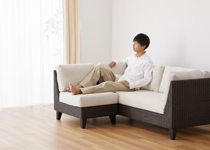 ラン・コンパクトソファ v03 コーナーセット (ラタン)：画像49