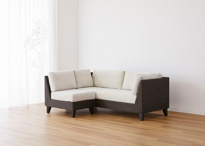 ラン・コンパクトソファ v03 コーナーセット (ラタン)：画像56